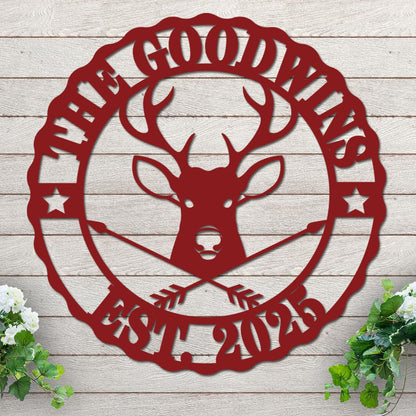 Custom Name and Est Date with Deer Design