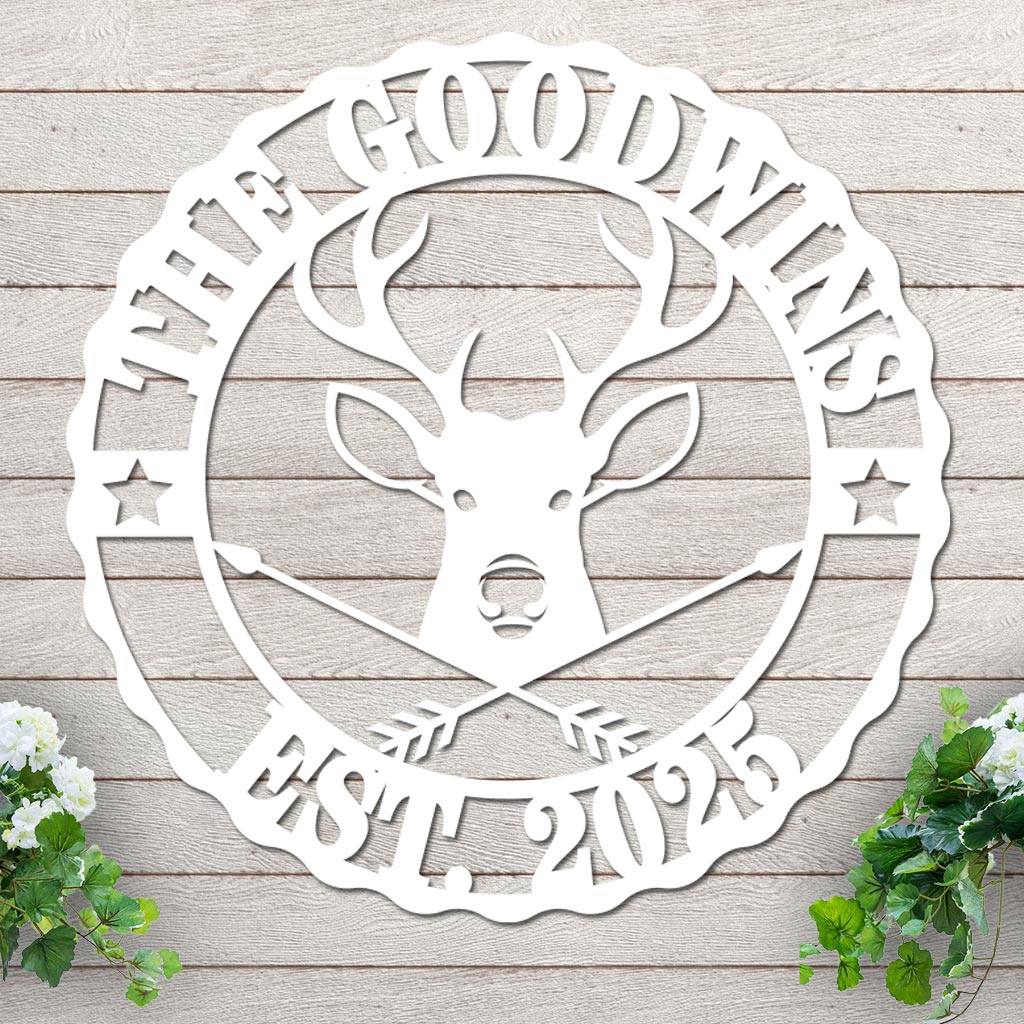 Custom Name and Est Date with Deer Design