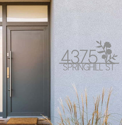 the front door of a building with a sign that says 437 springhill st