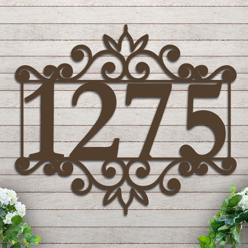 Decorative House Number Sign