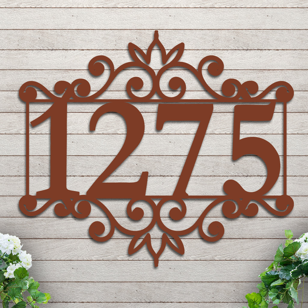 Decorative House Number Sign