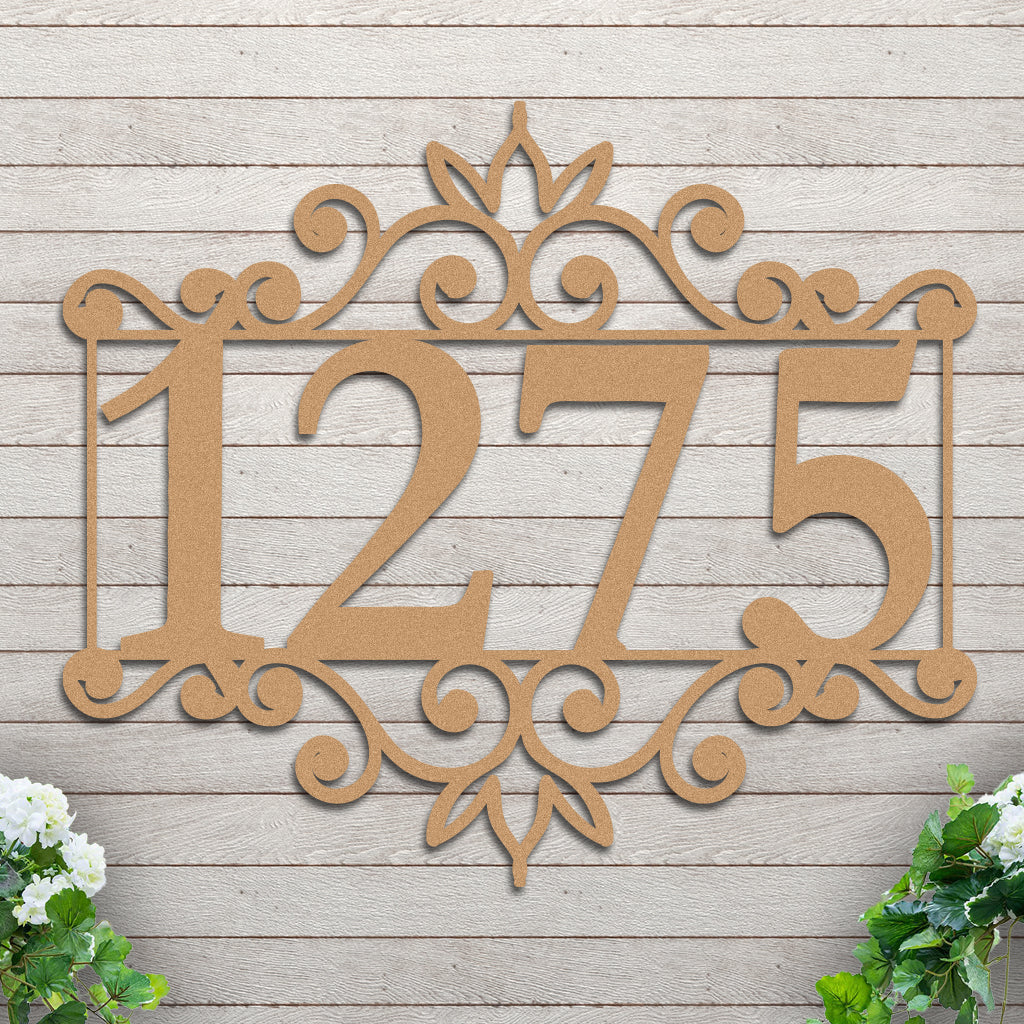 Decorative House Number Sign