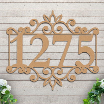 Decorative House Number Sign
