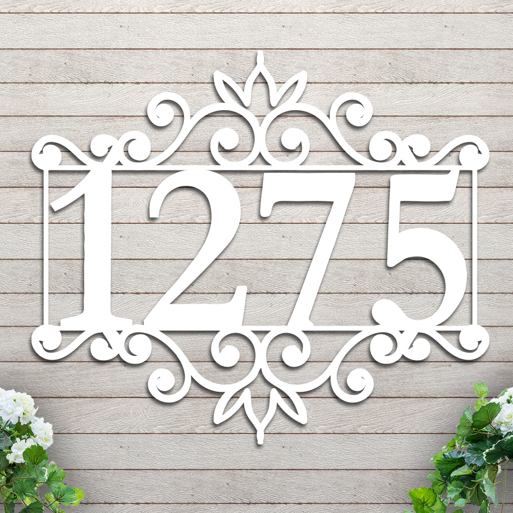 Decorative House Number Sign