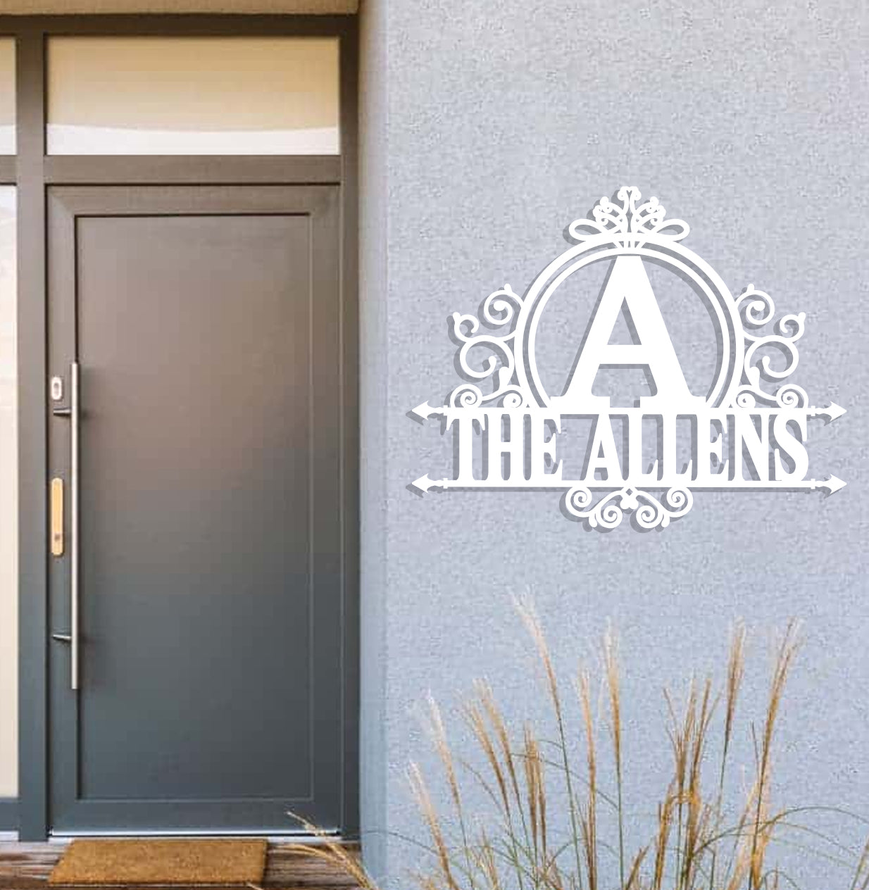 a door with a sign that says the allens on it