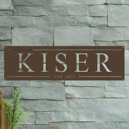 Family Name Sign with Date