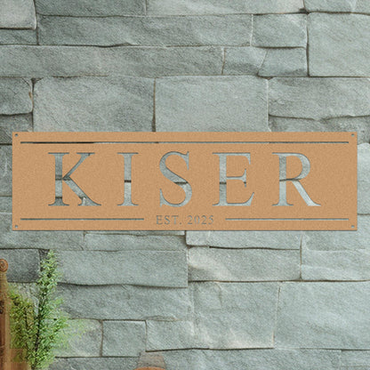 Family Name Sign with Date