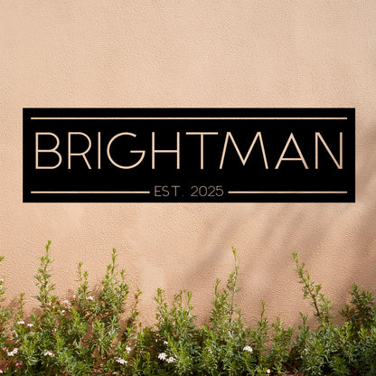 Family Name Sign with Date V2