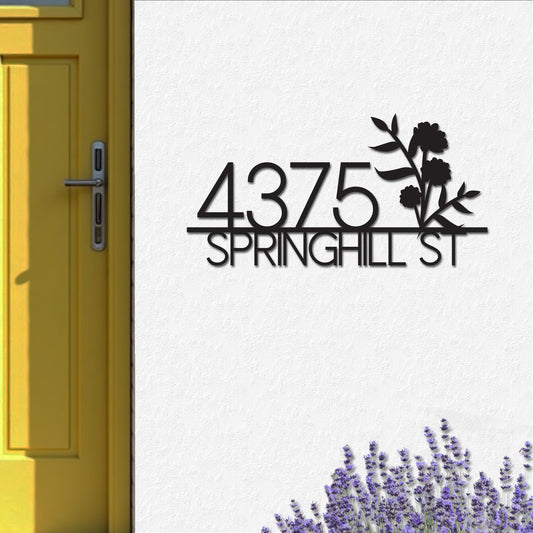 Flowers Address Sign