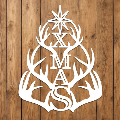 Holiday XMAS with Antler Tree Design