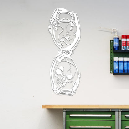 Hourglass with Skull Sign