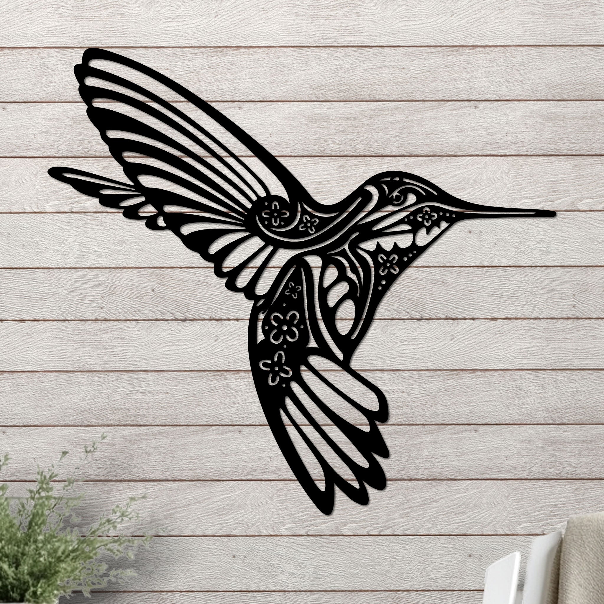 Hummingbird Sign - Custom 16-Gauge Steel Plaque | Apex Metal Signs