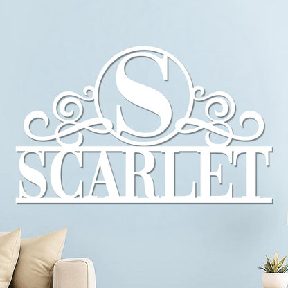 Initial Family Name Sign