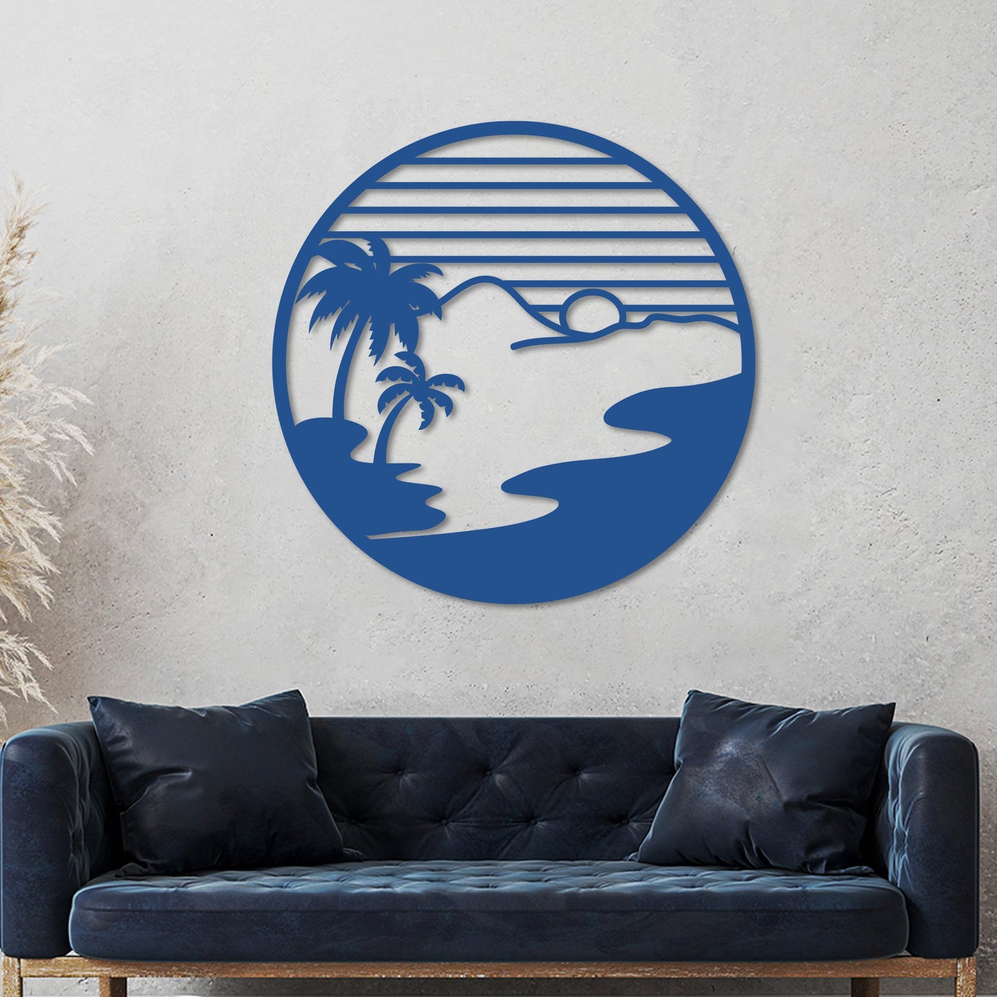 Island Sunset Circle Sign