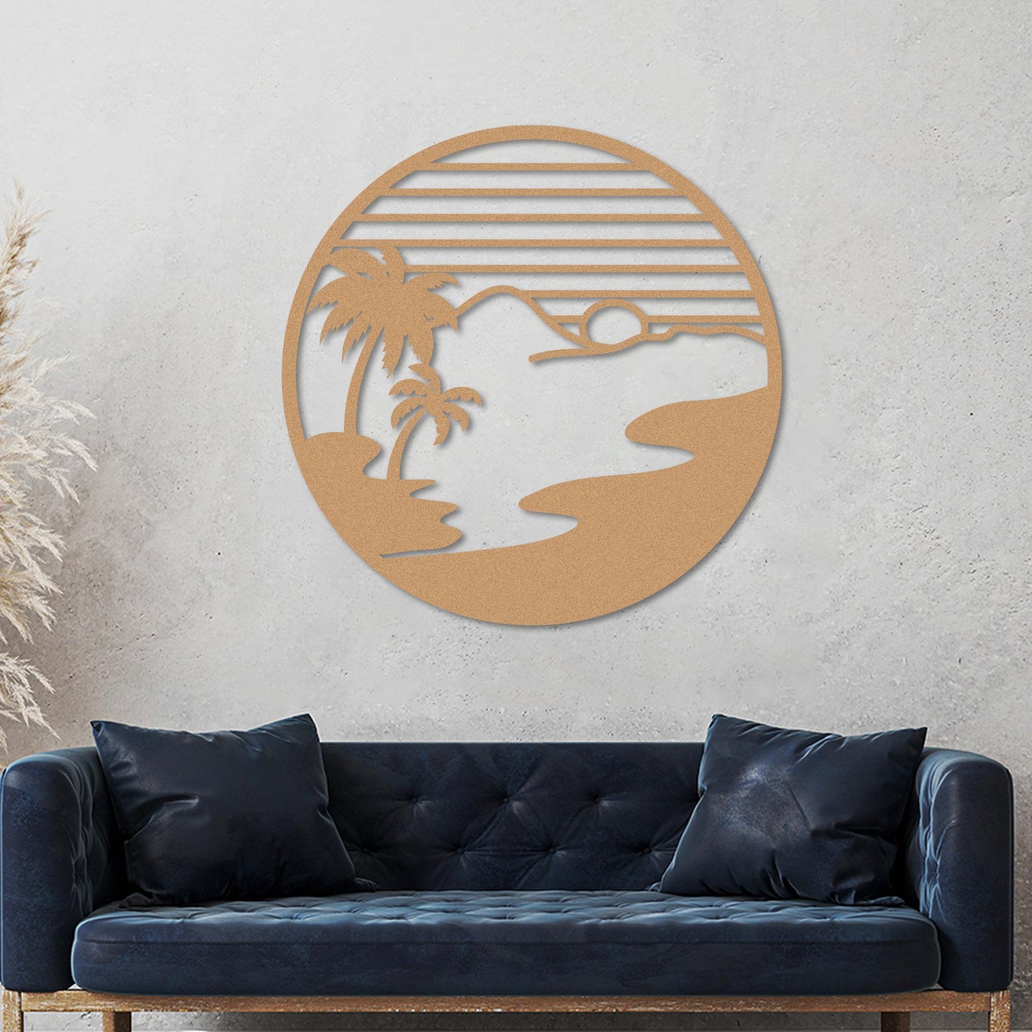 Island Sunset Circle Sign