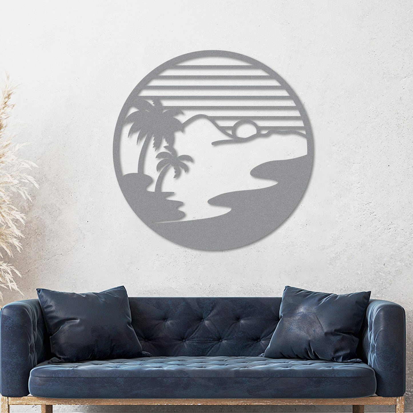 Island Sunset Circle Sign