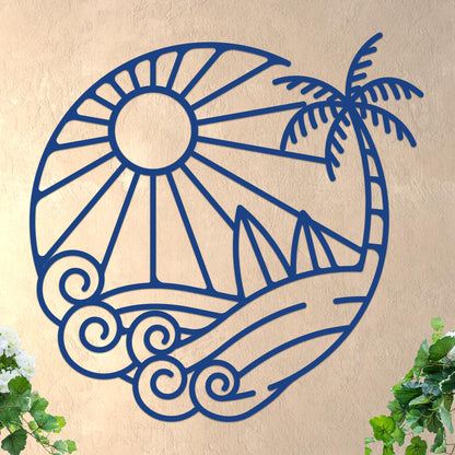 Island Sunset Surf Circle Sign