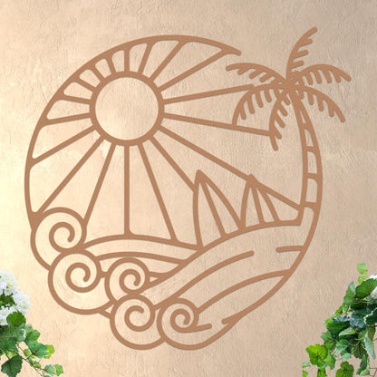 Island Sunset Surf Circle Sign