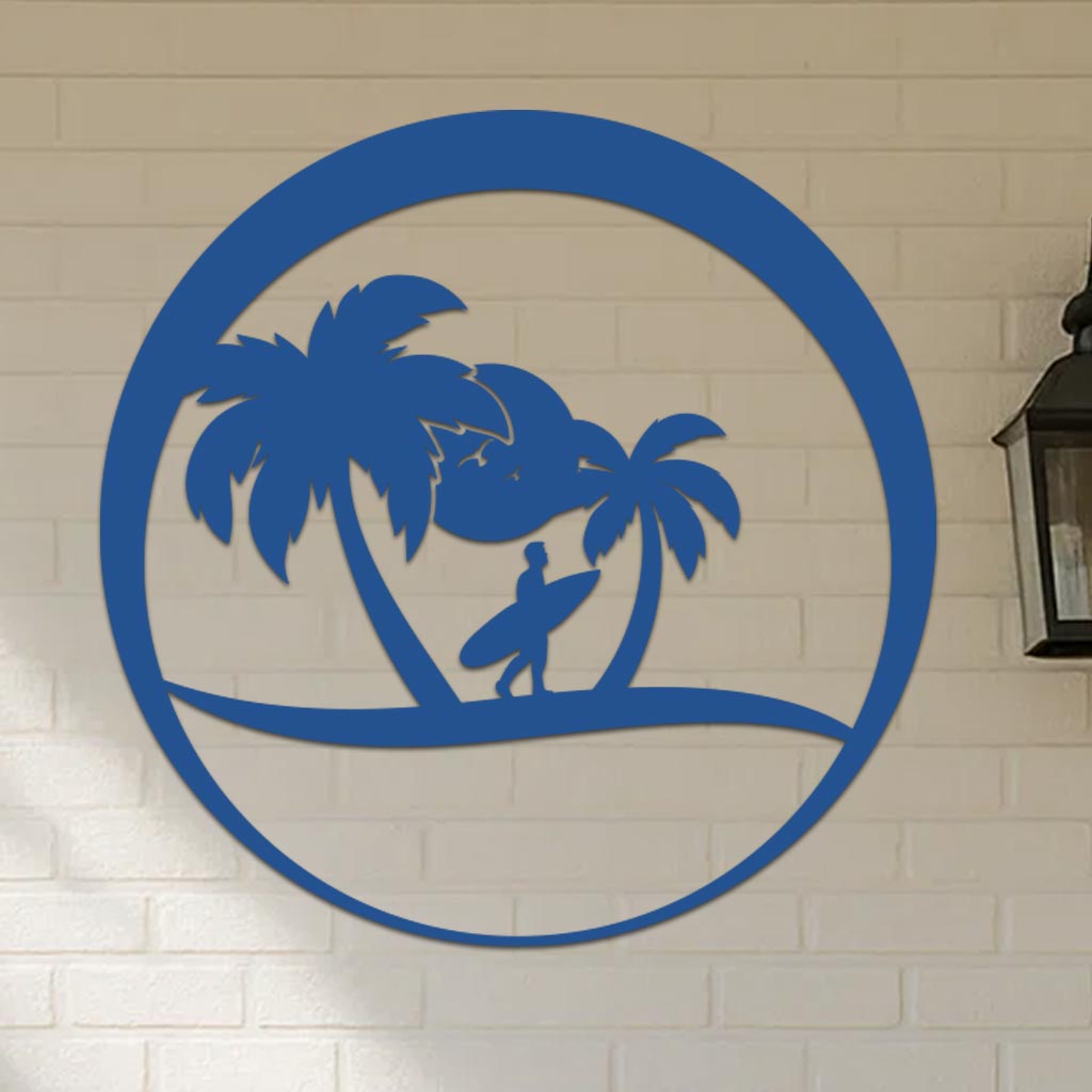 Island Surfer Circle Sign
