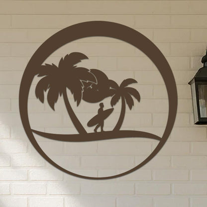 Island Surfer Circle Sign