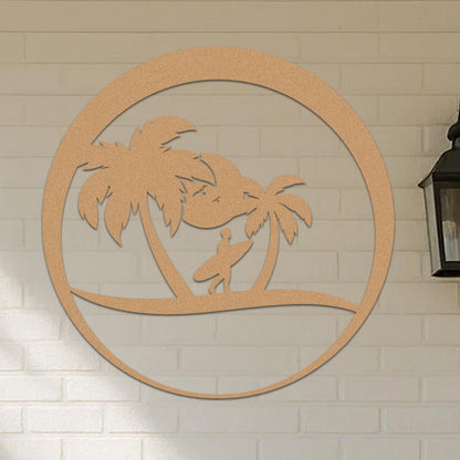 Island Surfer Circle Sign