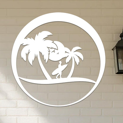 Island Surfer Circle Sign