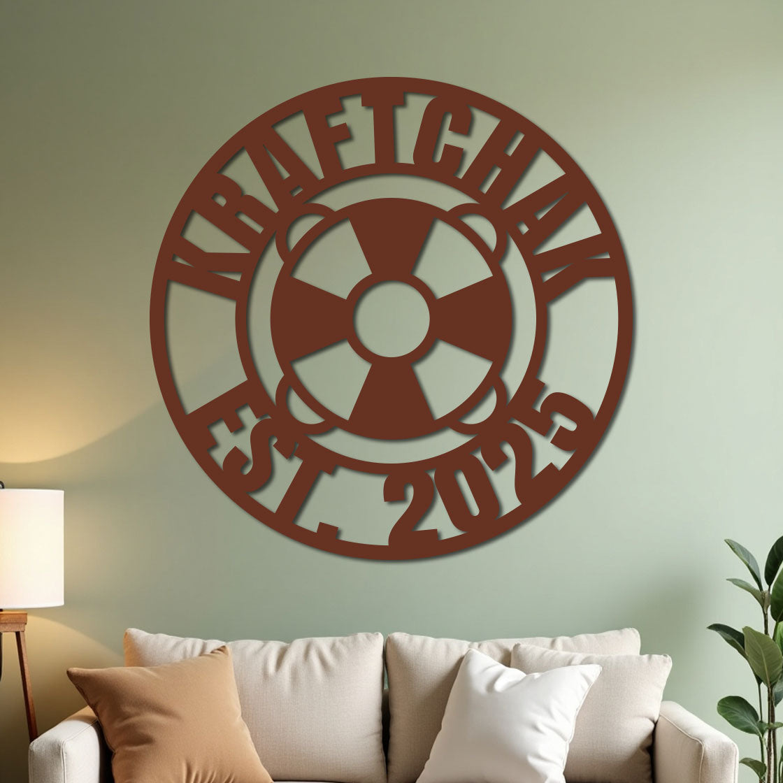Nautical Life Ring Family Established Sign