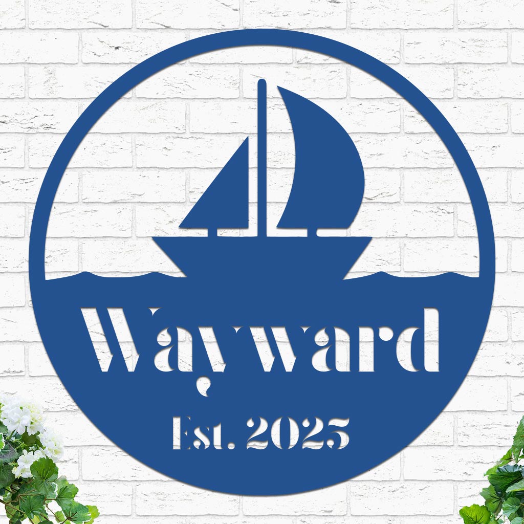 Sailboat Family Name Established Sign