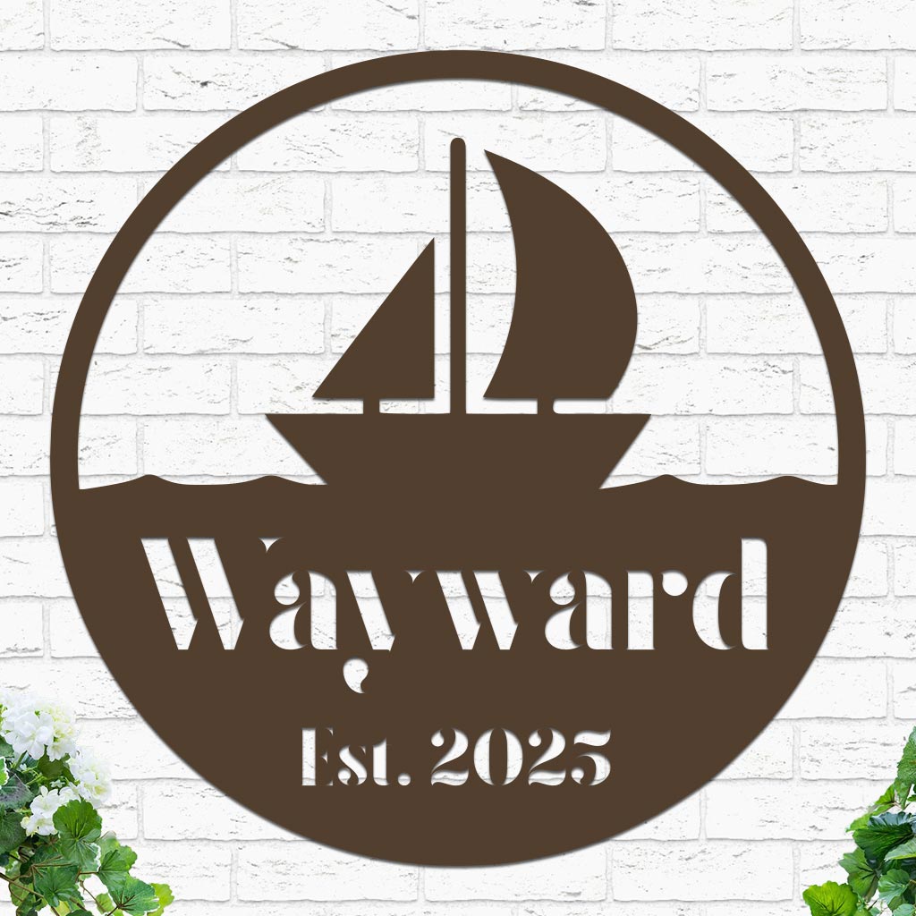 Sailboat Family Name Established Sign