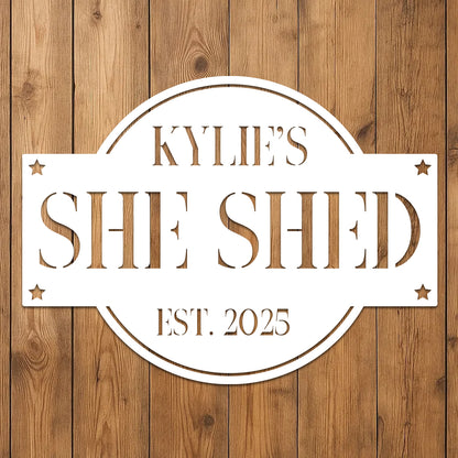 She Shed Sign w Name