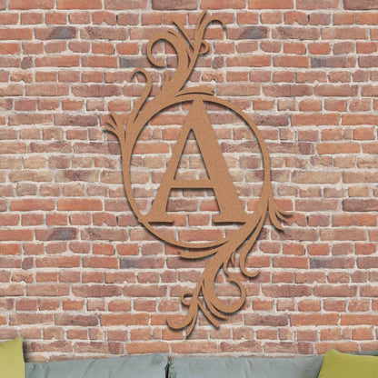 Single Vined Monogram Sign