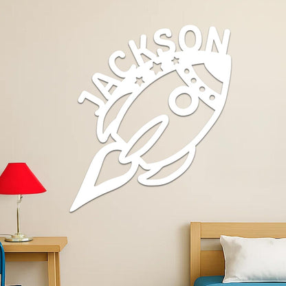 Space Rocket Name Sign