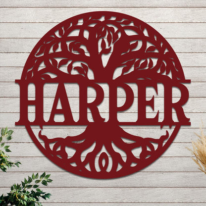 Tree Of Life Family Established Sign