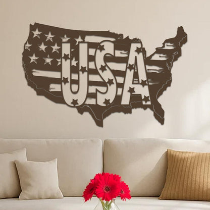 USA Flag in Country Sign