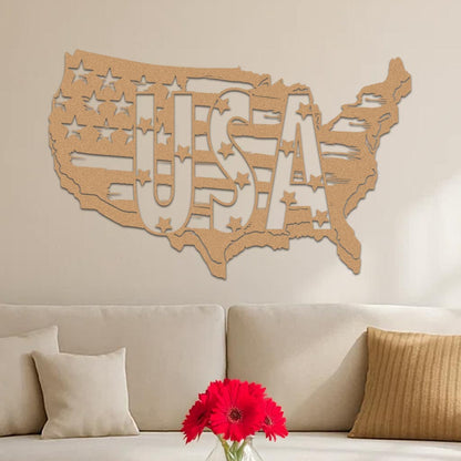 USA Flag in Country Sign