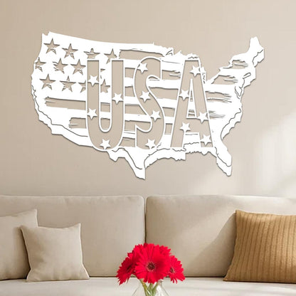 USA Flag in Country Sign