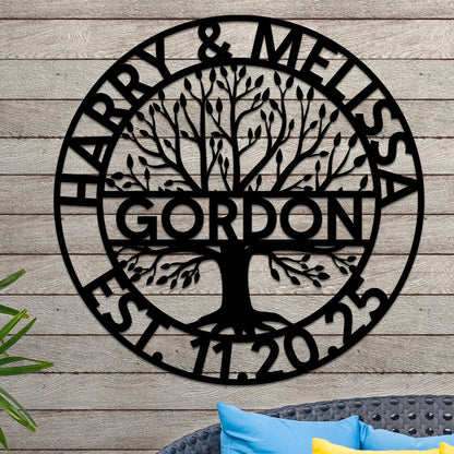 Wedding Anniversary Sign w Names & Date