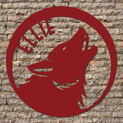 Wolf Name Sign