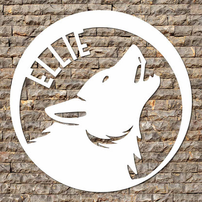 Wolf Name Sign