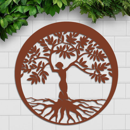 Woman Tree Sign
